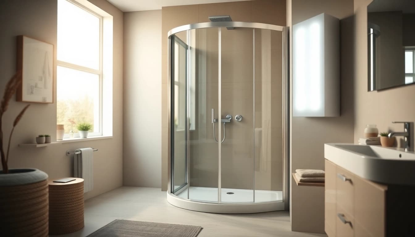 Le produit sirhona fr met en avant une cabine de douche moderne et élégante.