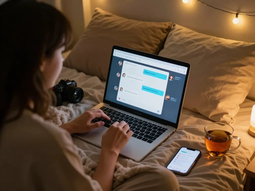 Experience genuine NSFW AI interactions in an inviting bedroom setting.