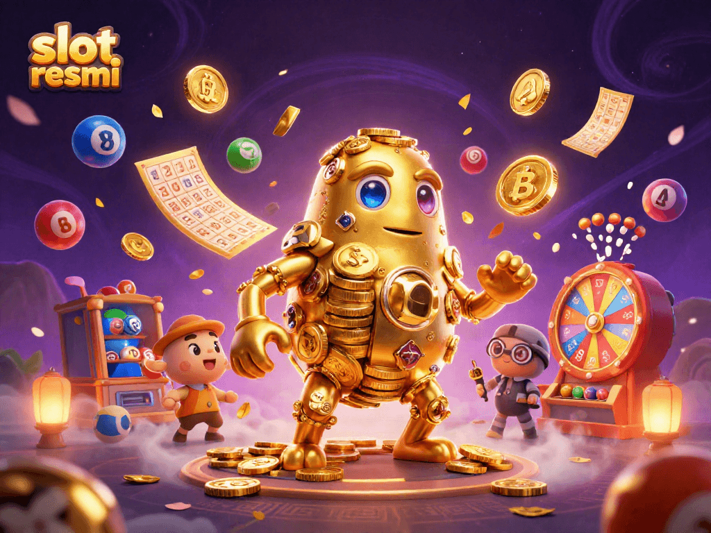 Engage with slot resmi as you experience a vibrant casino scene filled with dynamic lottery elements.