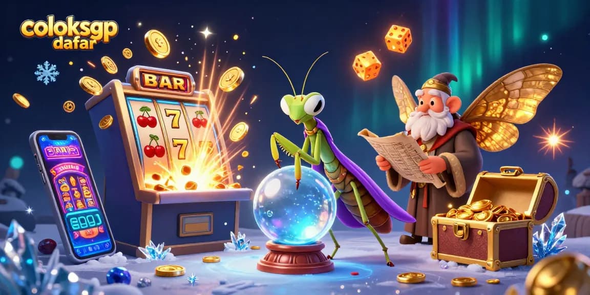 Enchanting coloksgp daftar scene with a fortune teller and engaging casino elements for players.