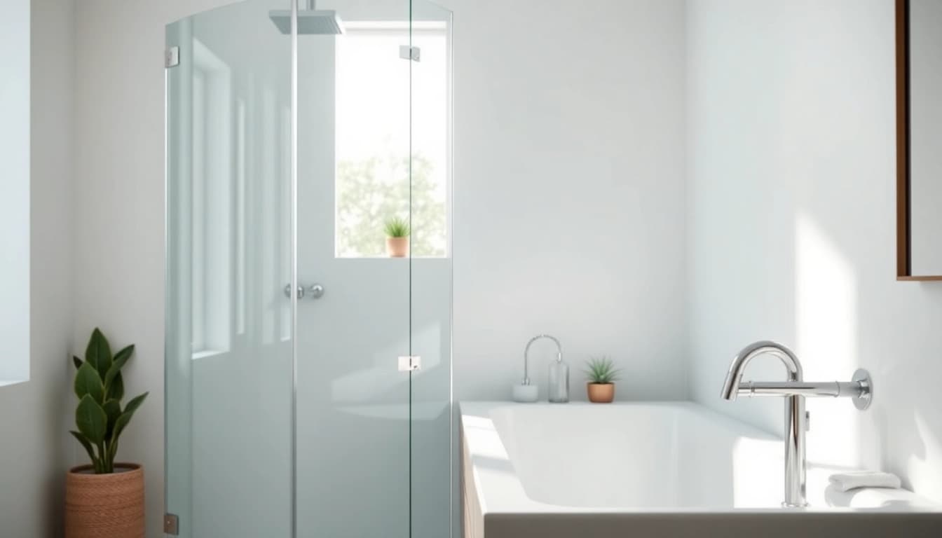 Installer une paroi de douche à l'italienne moderne et élégante dans une salle de bain bien éclairée.