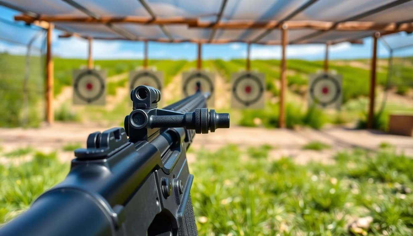 Showcasing a WOT trigger AR15 rifle in natural light with detailed focus on the trigger mechanism.