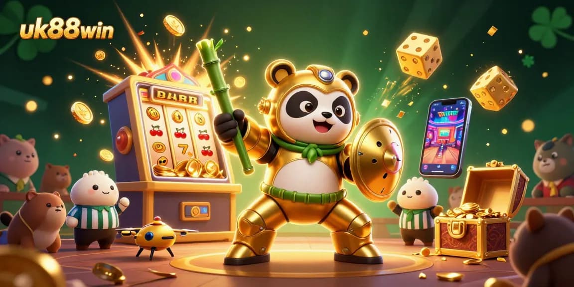 Experience the thrill of uk88win with an ultra-detailed 3D casino scene bursting with action.