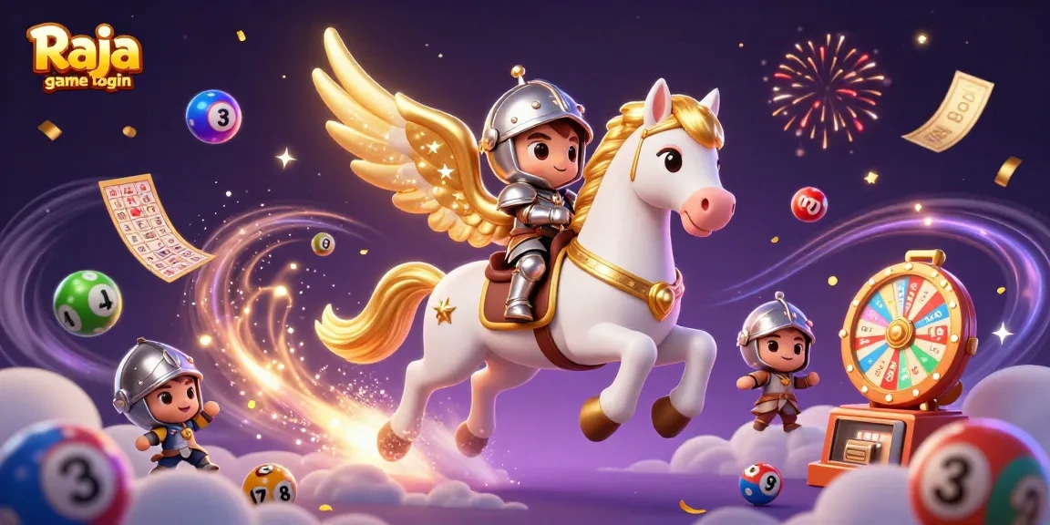 Experience Raja game login with vibrant lottery and gaming elements in a magical atmosphere.