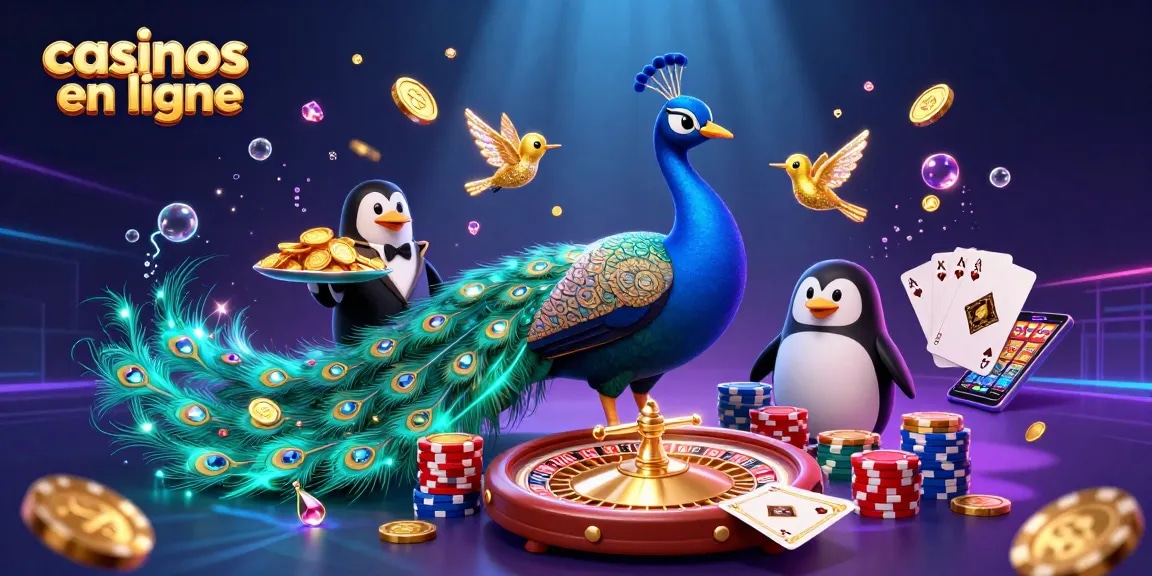 Les casinos en ligne offrent des jeux palpitants, incluant un paon aristocratique et un pingouin majordome.