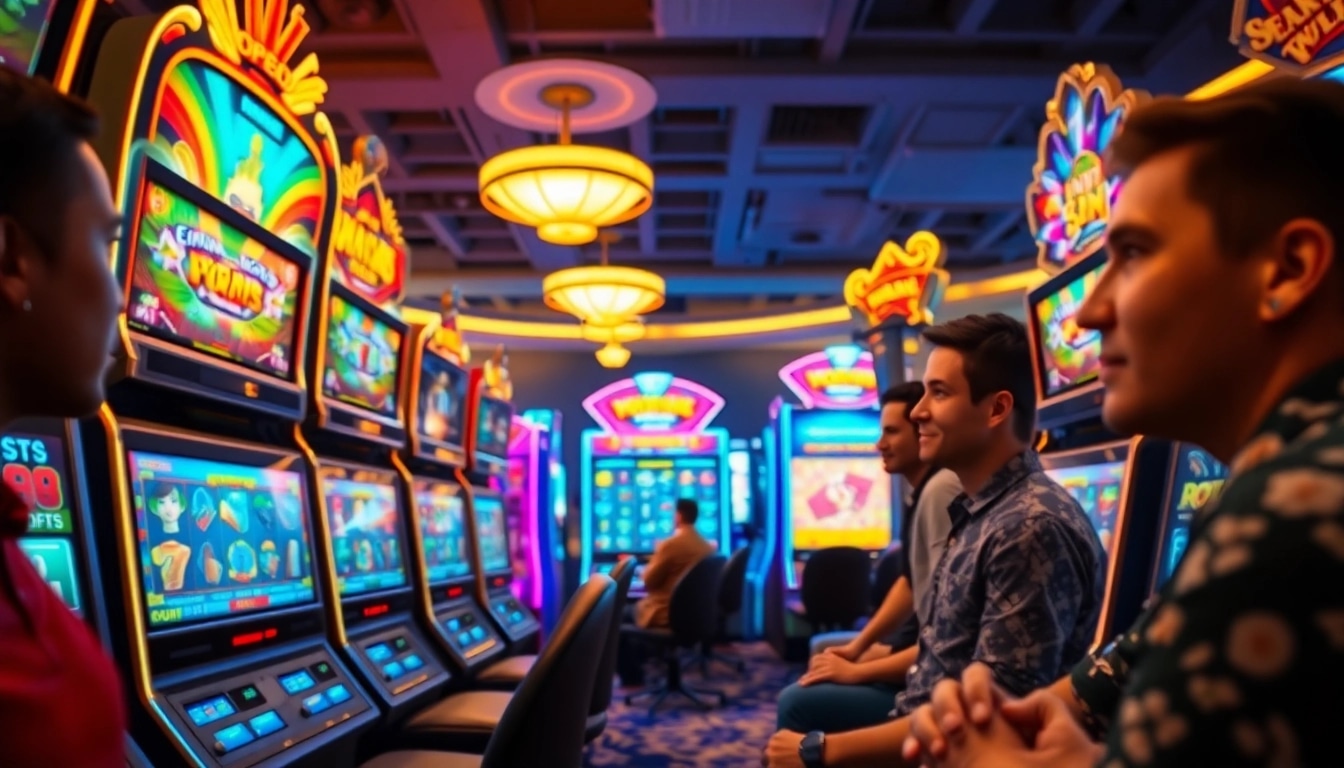 Kode4d slot games creating an exciting online casino atmosphere with vibrant graphics.