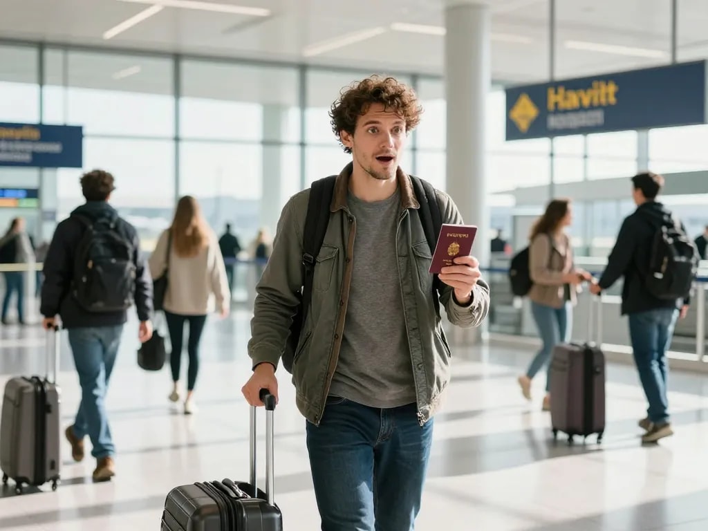 Travelers arriving at Newcastle Airport from Halifax with excitement and anticipation.
