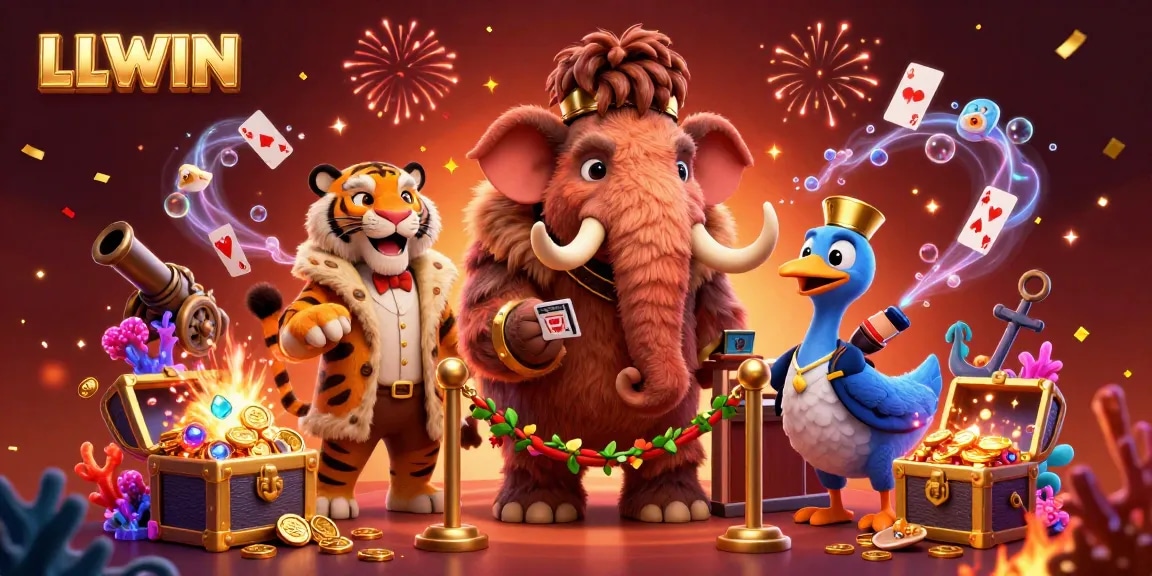 Experience the excitement of LLWIN with vibrant casino characters and dynamic game elements.