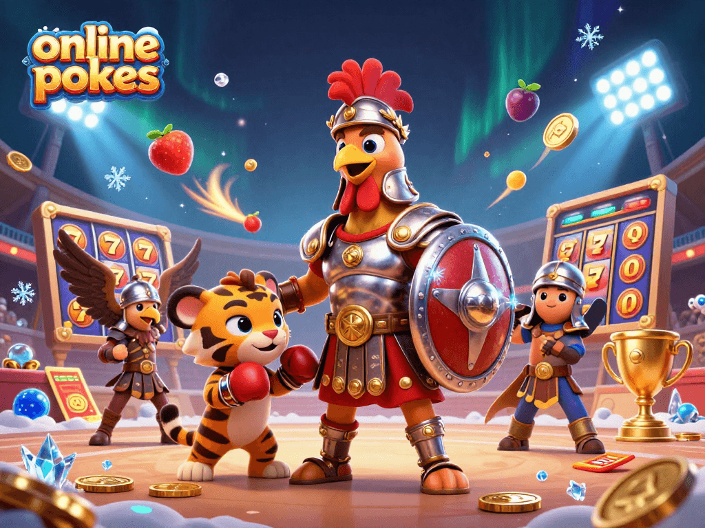 Spin and win with thrilling online pokies featuring cartoon characters in vibrant scene.