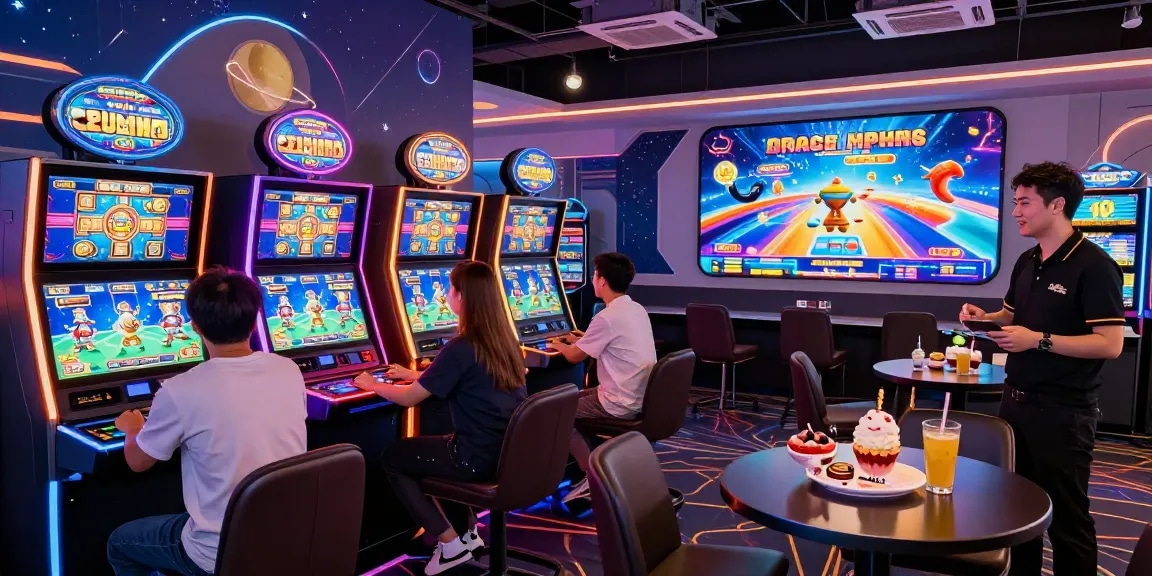 Exciting Spaceman online gaming experience in a vibrant casino atmosphere with interactive slots.