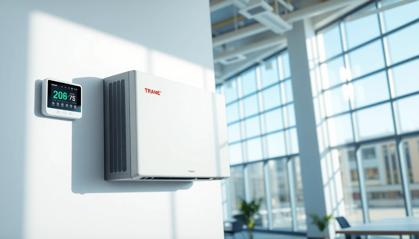 Trane Canada HVAC systems showcased in a bright office setting with modern design elements.