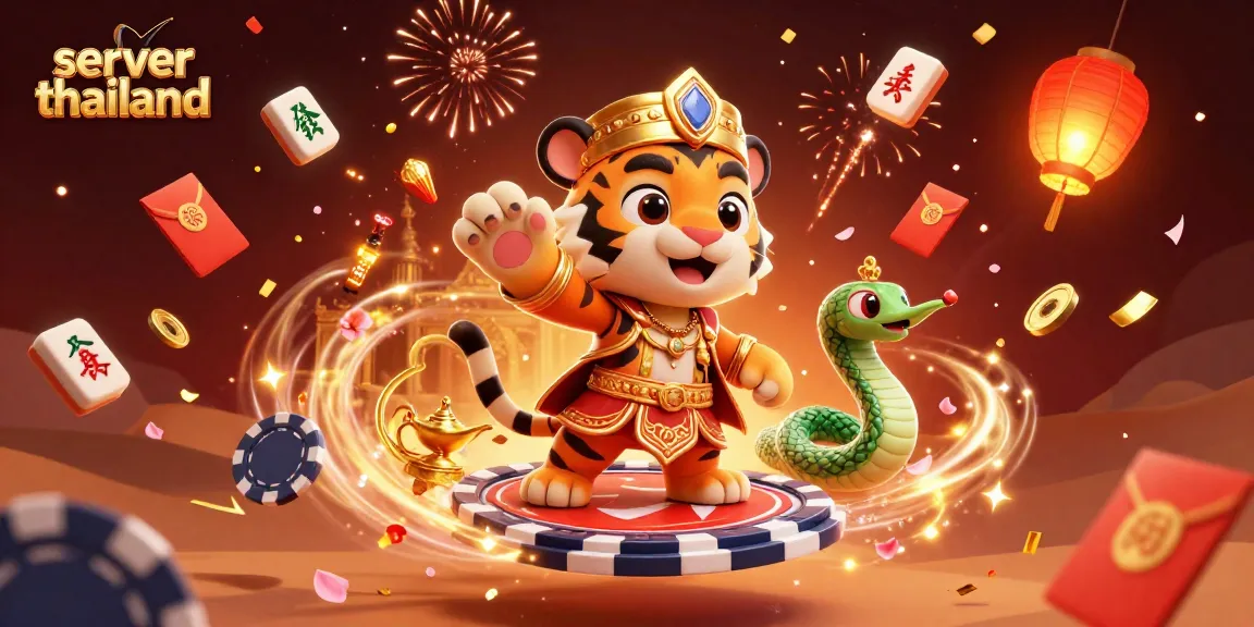 Engage in thrilling gameplay with server thailand featuring a vibrant tiger sultan and casino elements.