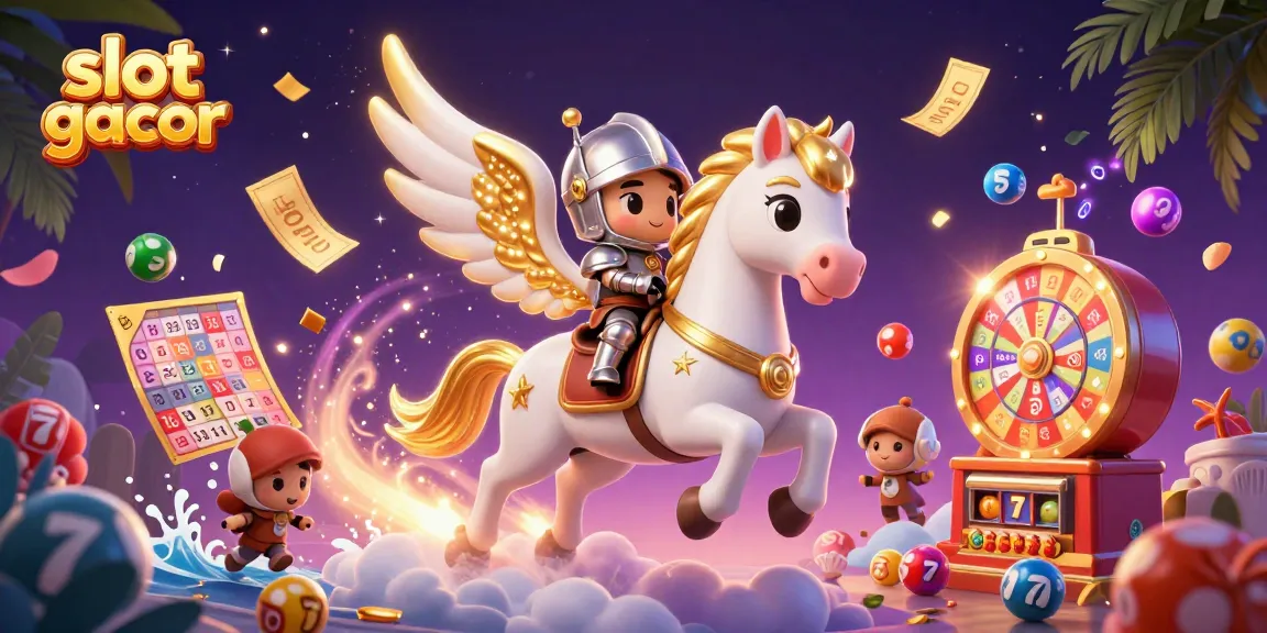 Experience the thrilling excitement of slot gacor with vibrant visuals and dynamic elements in this 3D illustration.