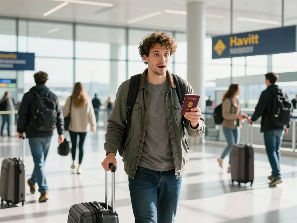 Travelers arriving at Newcastle Airport from Halifax with excitement and anticipation.