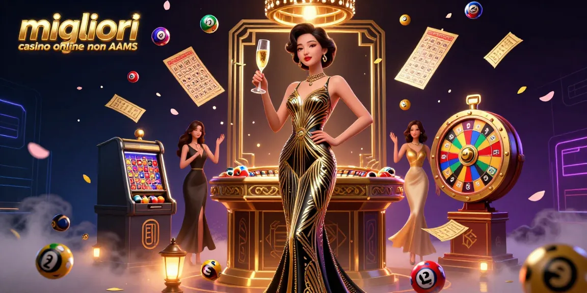 I migliori casino online non AAMS mostrano un'entusiasmante azione di gioco con elementi vivaci come palline della lotteria, roulette e schede del bingo.