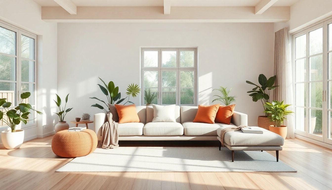 Experience seamless living in a bright, airy designed room with modern decor.