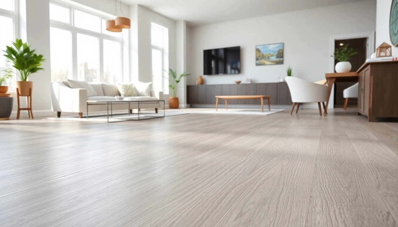 Install stunning flooring chicago in a cozy, bright home featuring grey oak planks.