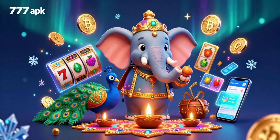 Experience the thrill of 777 apk in this vibrant 3D casino scene featuring dynamic slot game elements.