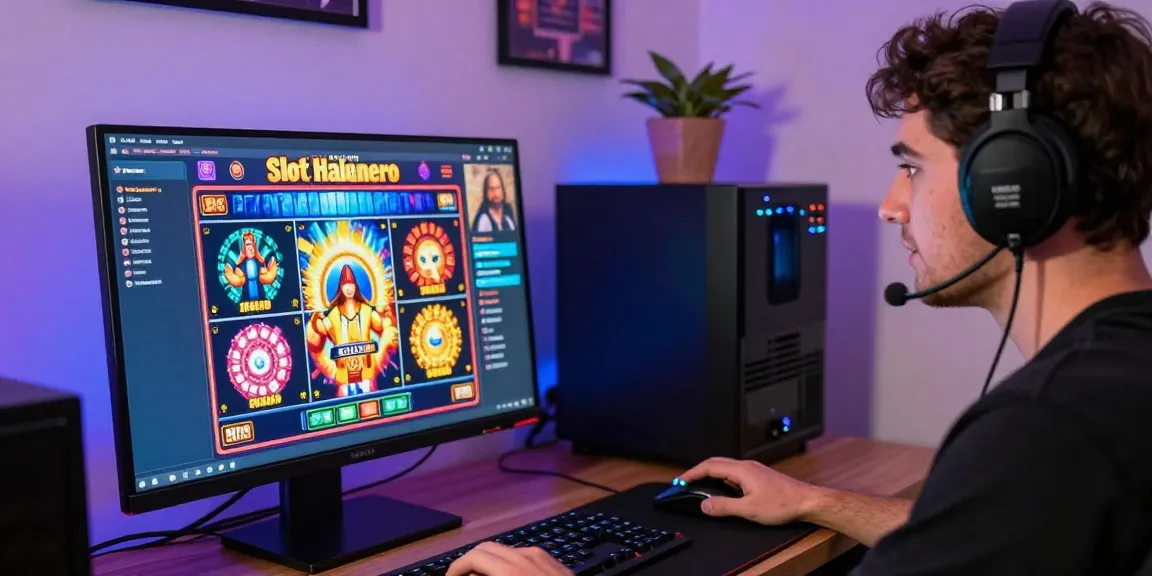 Player enjoying Slot Habanero game in an immersive online casino environment with vibrant graphics.