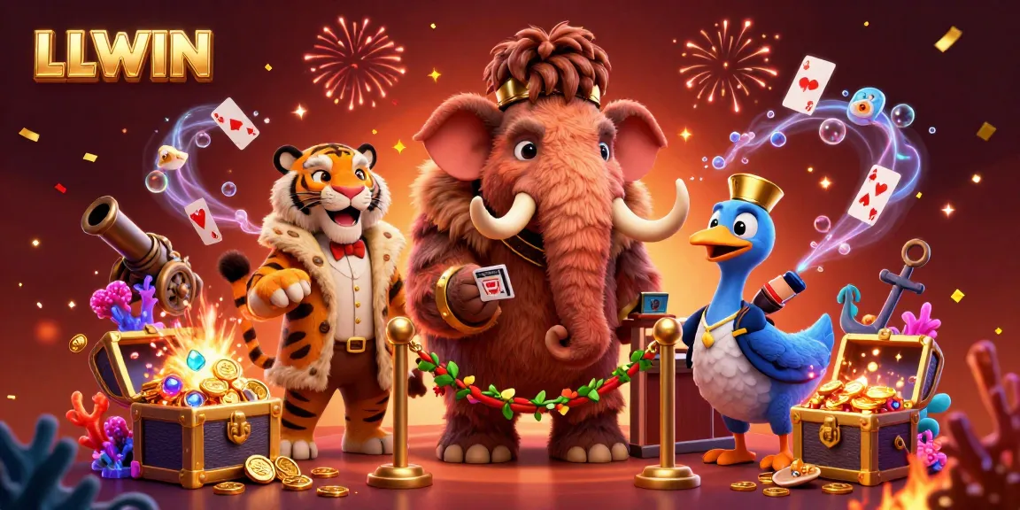 Experience the excitement of LLWIN with vibrant casino characters and dynamic game elements.