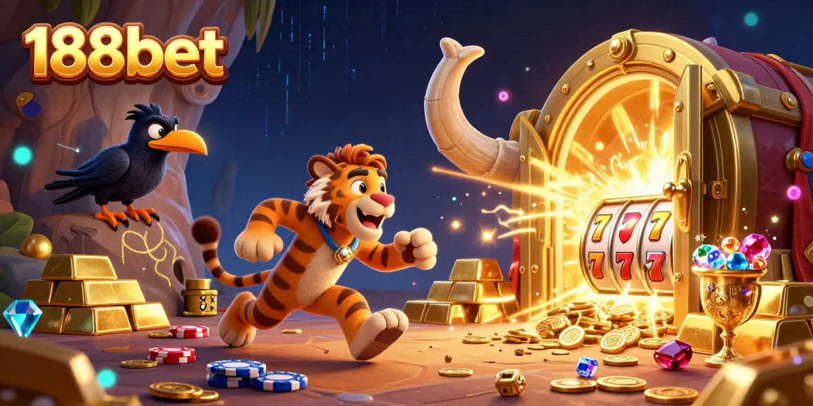 Get ready with 188bet for thrilling slots and exciting games in our vibrant casino illustration.