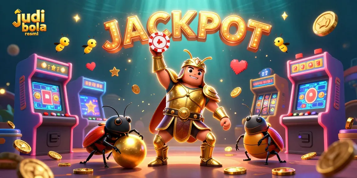 Bet on judi bola resmi with vibrant themed casino illustration showcasing victory and excitement.