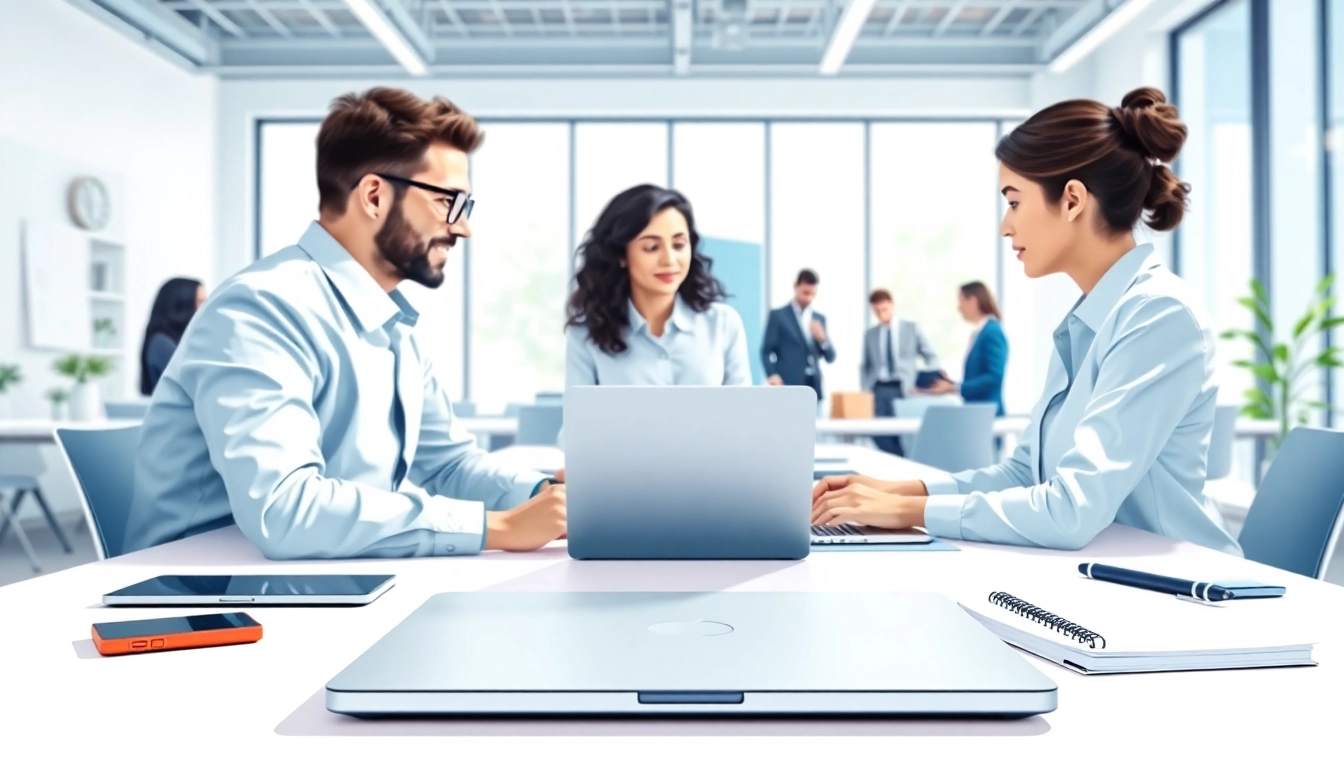 Engaging ai assistant for enterprise teams optimizing productivity in a modern office setting.