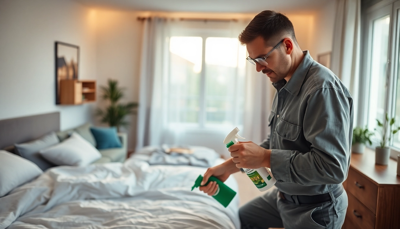 Efficient bedbugs exterminator near me treating a home with eco-friendly methods.