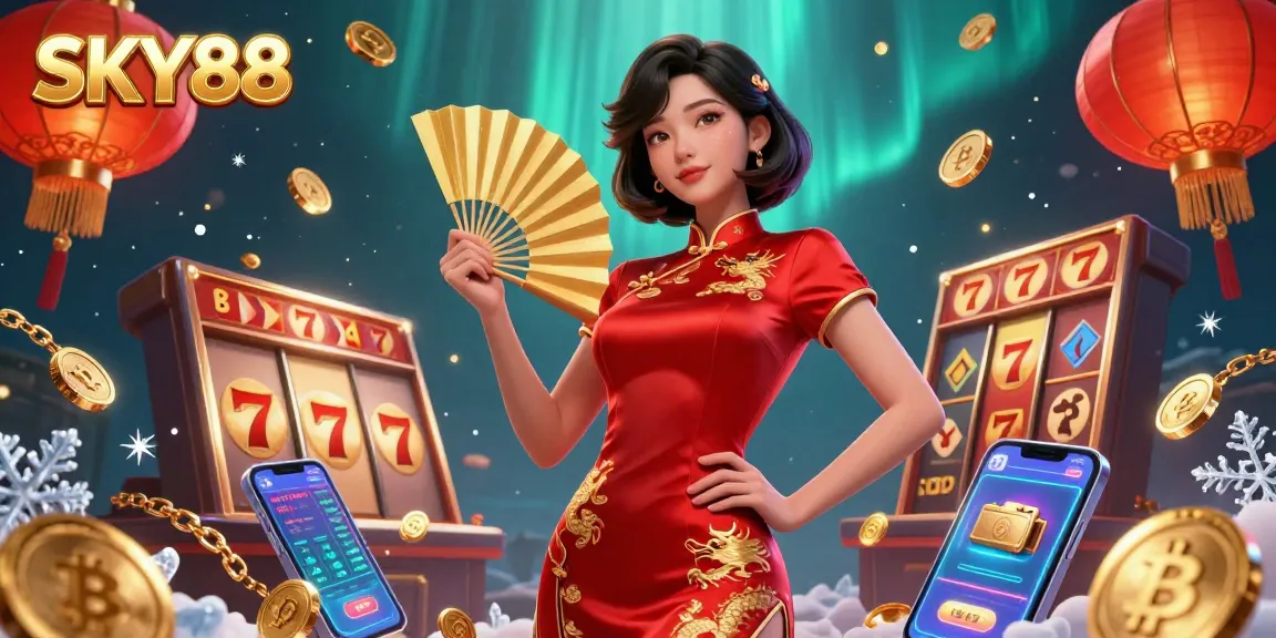 Experience thrilling slots and winning moments at SKY88 with captivating visuals and dynamic casino elements.