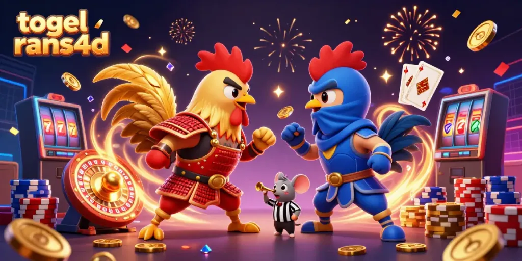 Menangkan permainan di togel rans4d dengan standoff seru antara ayam jantan bertema samurai dan ninja.