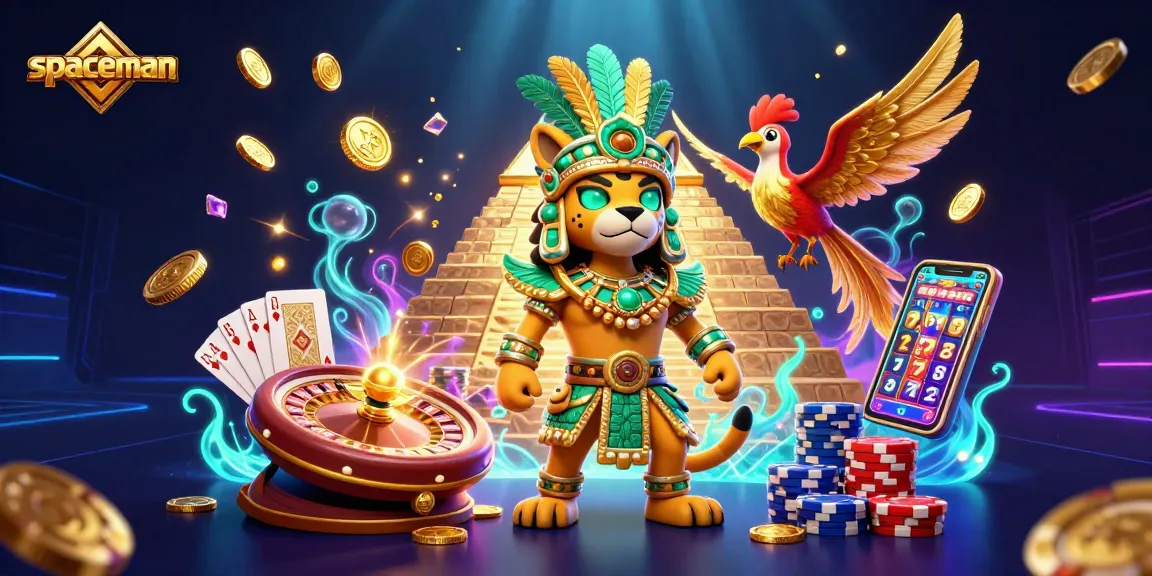 Play exciting casino games with the spaceman while winning massive jackpots and celebrating with coins.