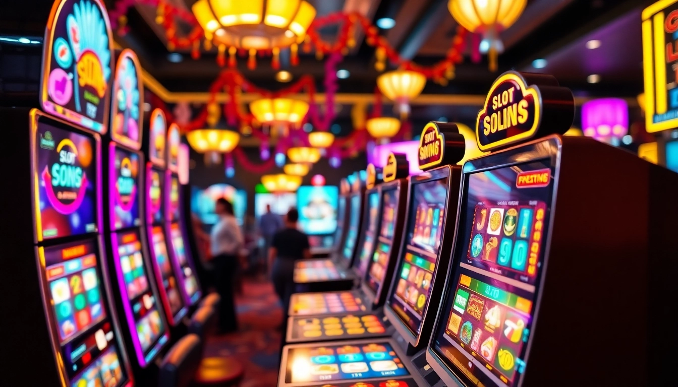 Menangkan slot online dengan mesin yang mencolok dan suasana kasino yang penuh warna.