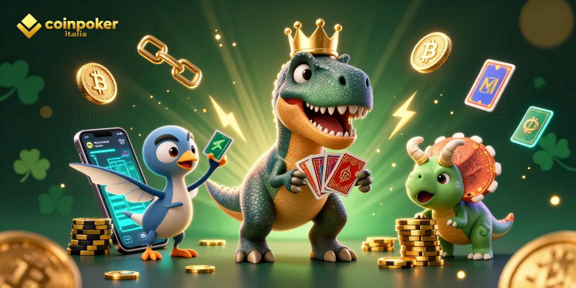 Gioca a CoinPoker Italia con un'esperienza di poker unica circondata da criptovalute luccicanti.