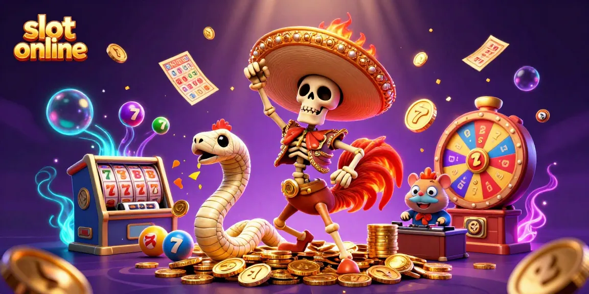 Experience the thrill of slot online with vibrant characters celebrating wins amidst colorful game elements.