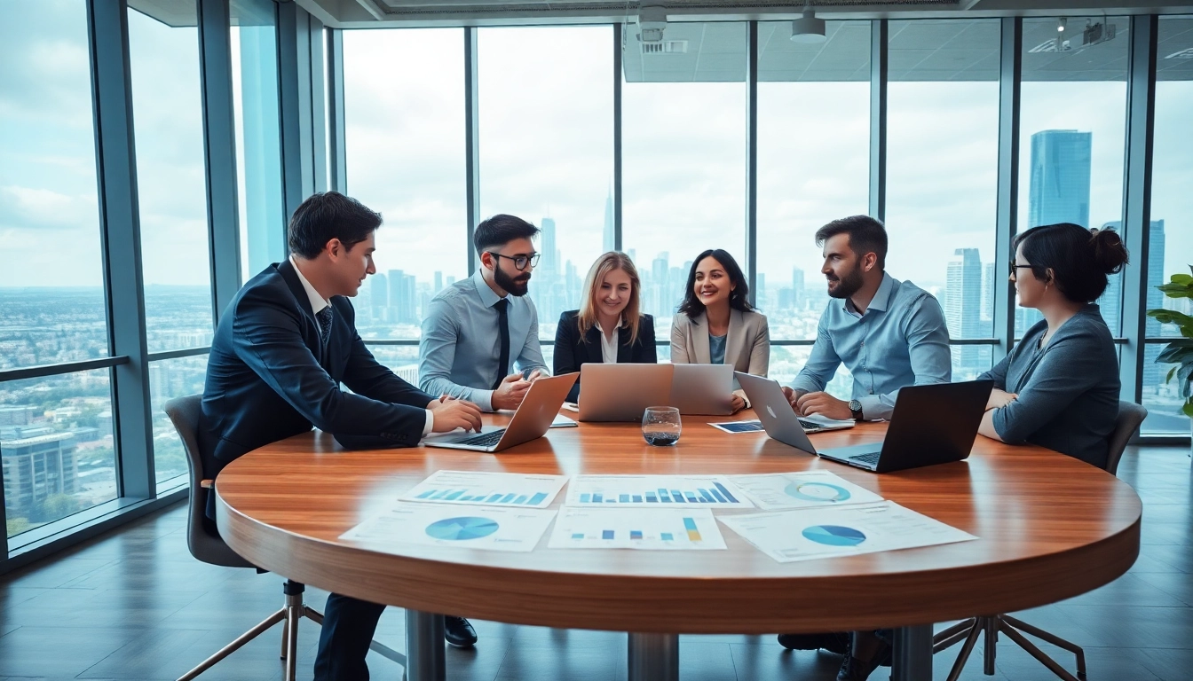 Discussing growth strategy trends in a professional business meeting environment.
