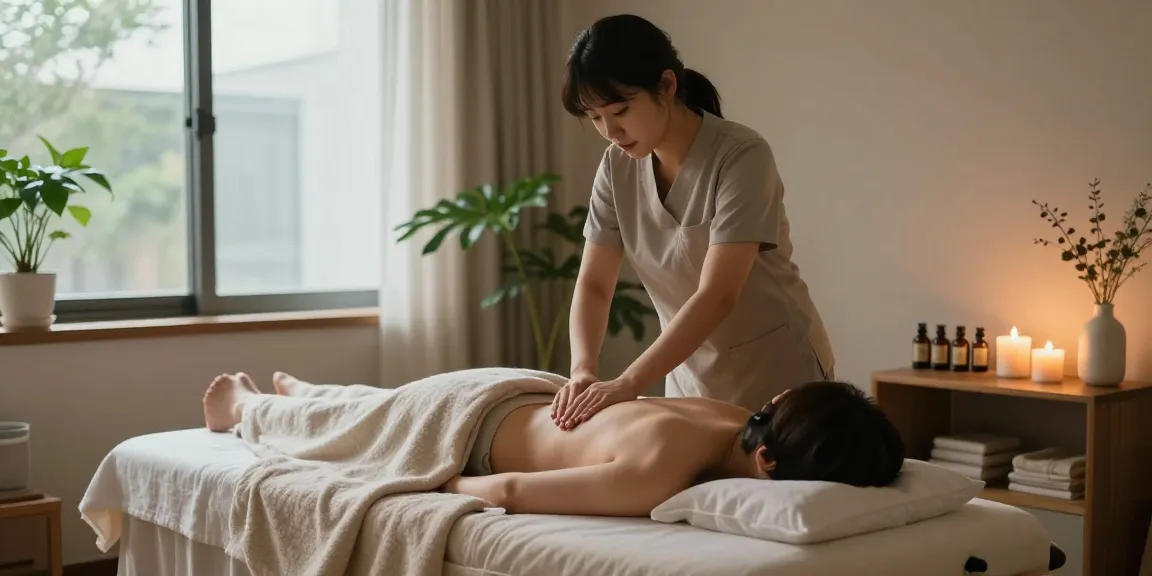 Experience soothing 서울출장마사지 in a tranquil living room setting with a professional therapist.