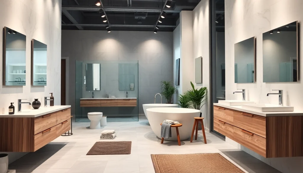 Sonni sanitär GmbH präsentiert hochwertige Badezimmerprodukte in modernem Ambiente.