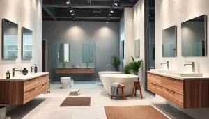 Sonni sanitär GmbH präsentiert hochwertige Badezimmerprodukte in modernem Ambiente.