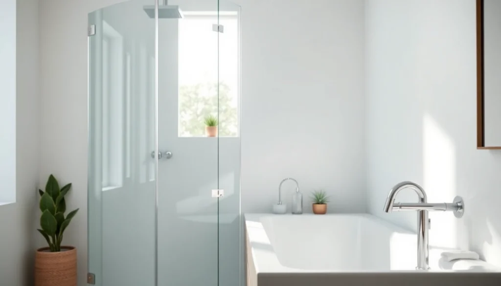 Installer une paroi de douche à l'italienne moderne et élégante dans une salle de bain bien éclairée.