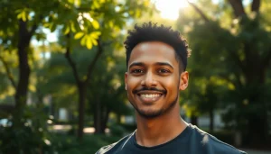 Chance Freeman enjoying a sunny day in the park, showcasing his approachable personality.