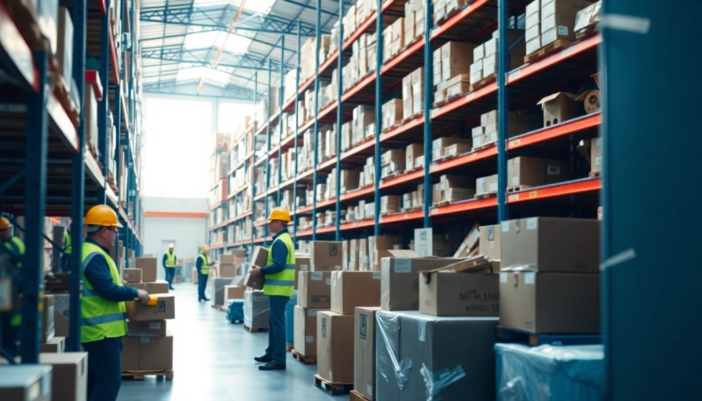Warehouse logistics operations efficiently manage goods movement and storage.