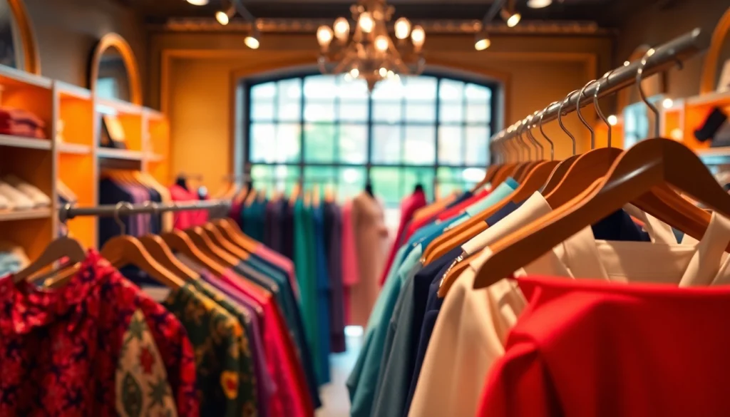 Rivelle fashion pieces artfully arranged in a chic boutique, highlighting elegance and craftsmanship.