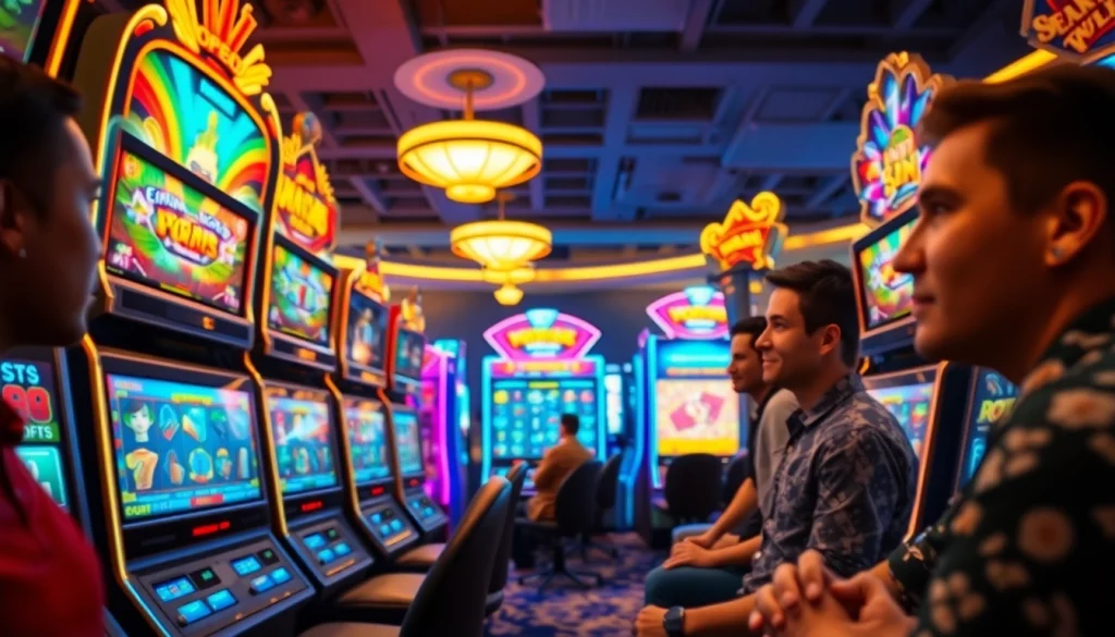 Kode4d slot games creating an exciting online casino atmosphere with vibrant graphics.