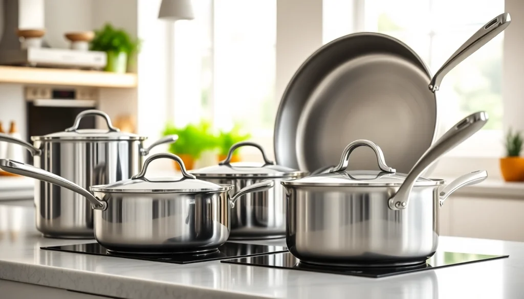 Highlighting the best cookware for induction NZ on a stylish kitchen countertop.