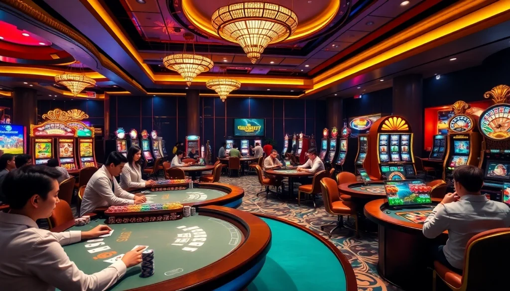 Experience thrilling casino gaming at lc88.com with vibrant tables and exciting atmosphere.