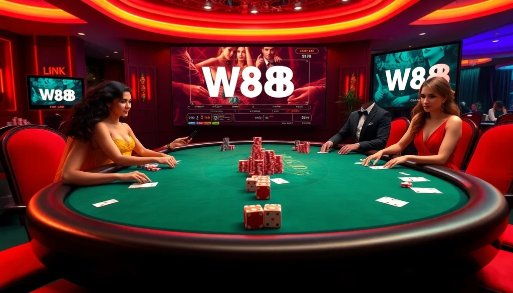 Experience high-stakes gaming at W88 link with glamorous players and a luxurious casino vibe.
