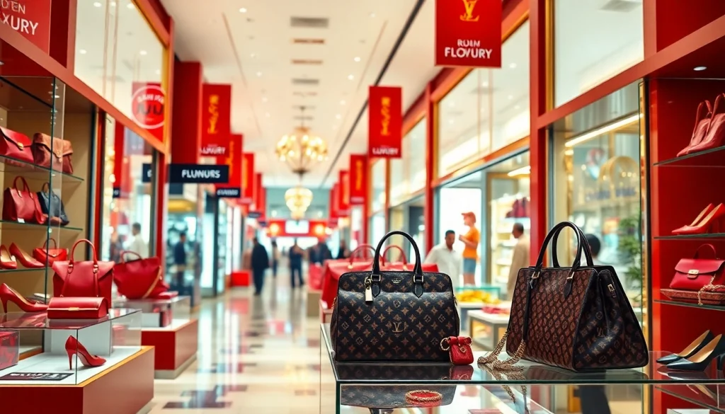 레플리카쇼핑몰에서 고퀄리티 명품을 볼 수 있는 활기찬 풍경