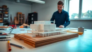 Impression des architekturmodellbau Magdeburg durch einen professionellen Modellbauer bei der Arbeit.