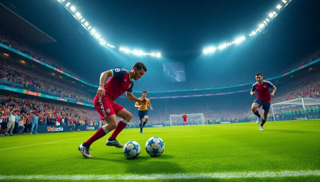 ดูผลบอลยูฟ่าแชมป์เปียนลีกในการแข่งขันฟุตบอลที่น่าตื่นเต้นพร้อมผู้เล่นในจังหวะดาวเด่น