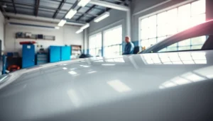 Experience exceptional auto detailing Cleveland TN with professionals showcasing a polished car and detailing tools.